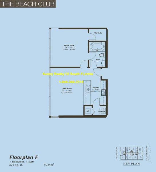 Beach Club II Floor Plan Unit F