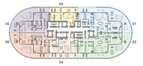 87 Park Floor Plan Level 4 to 10
