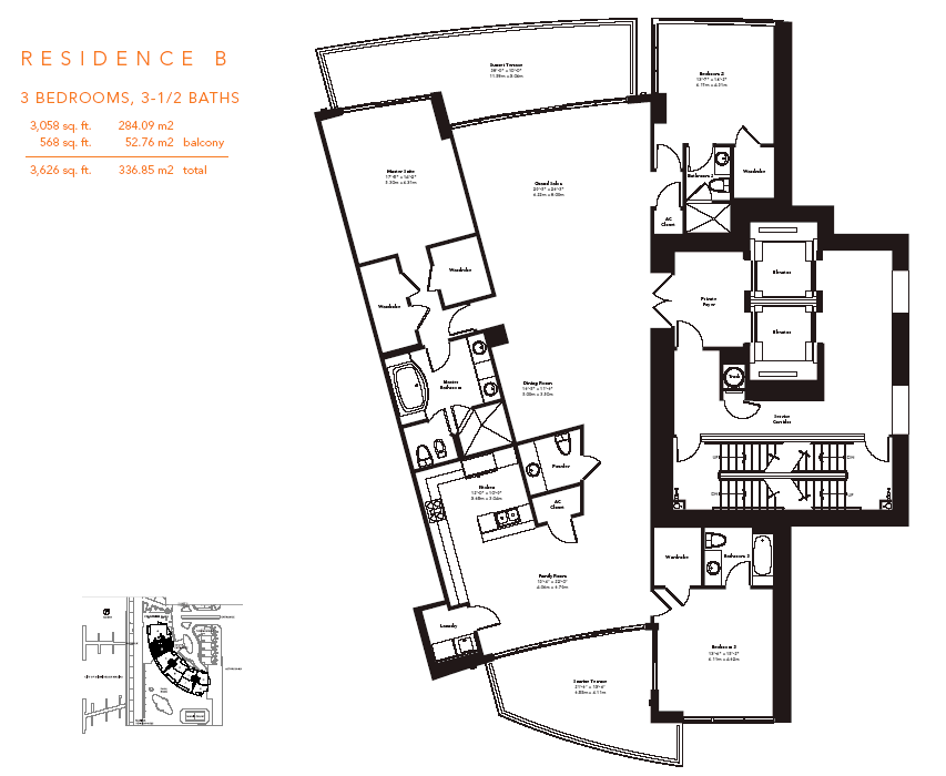 Murano Grande Floor Plan B, Apt 03