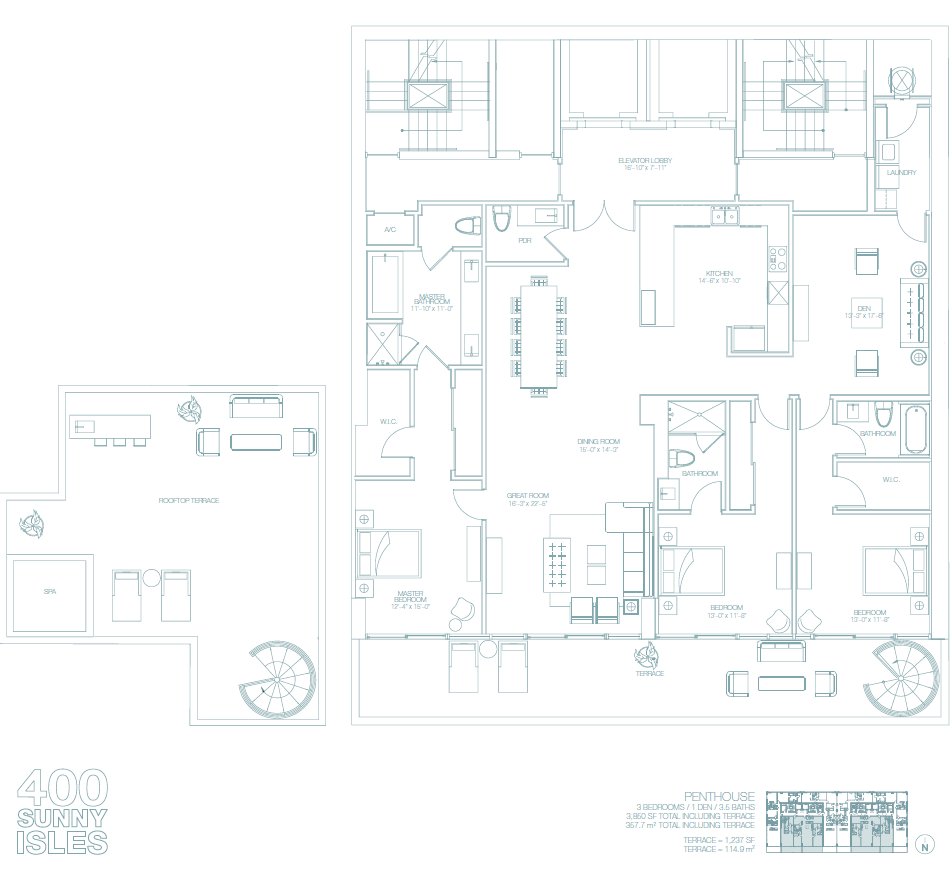 400 Sunny Isles Floor Plan Skyloft Penthouse