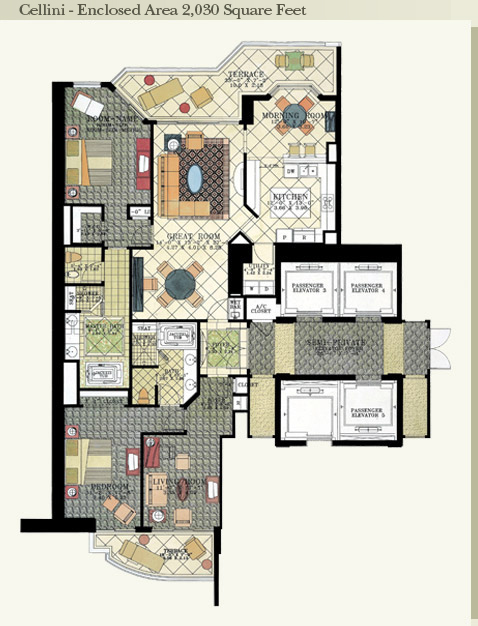 Acqualina Cellini Floor Plan