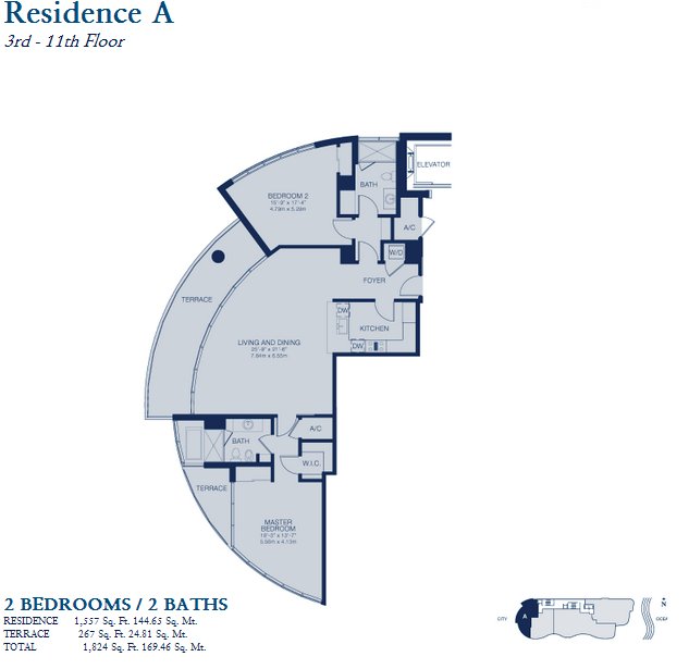 Chateau Beach Residences floor plan residence A