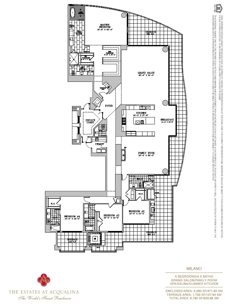 Estates At Acqualina Milano Floor Plan