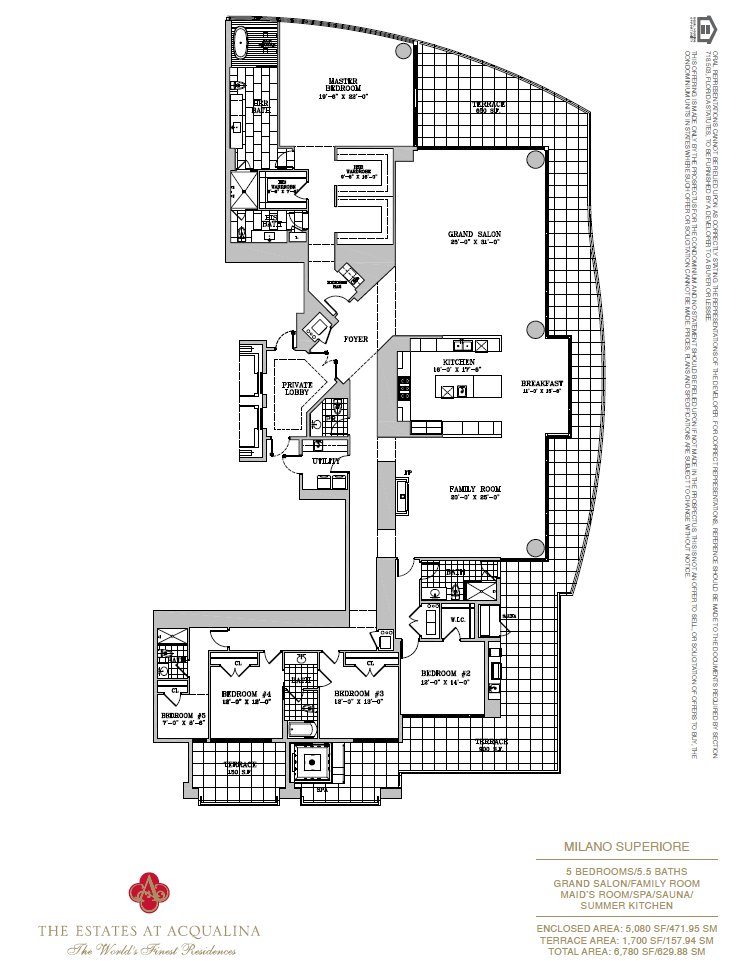 Estates At Acqualina Milano Superiore Floor Plan