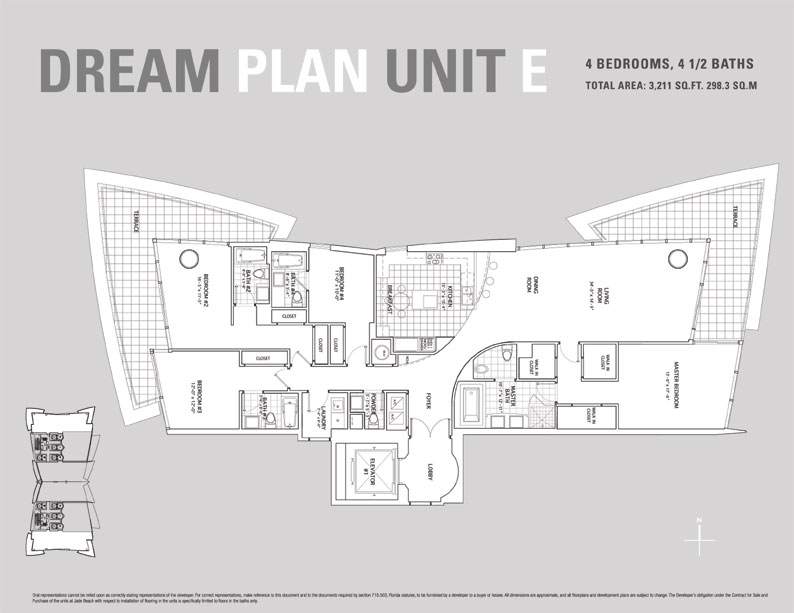 Jade Beach Floor Plan for Unit E
