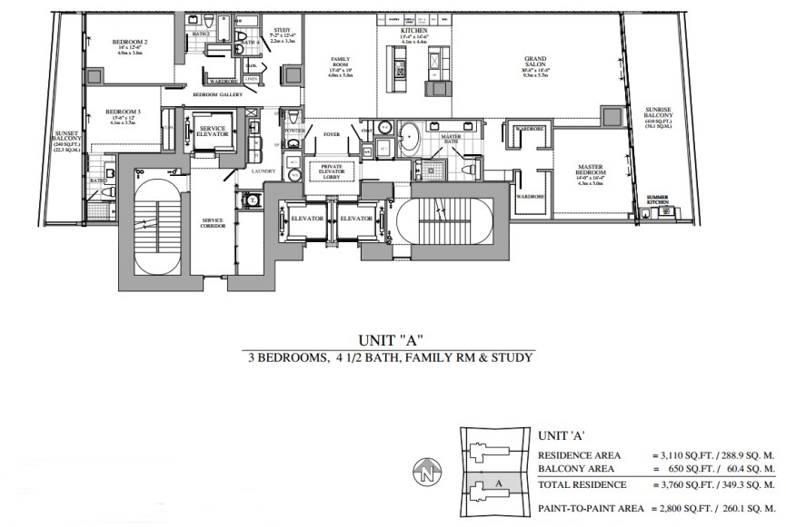 Turnberry Ocean Club Floor Plan A