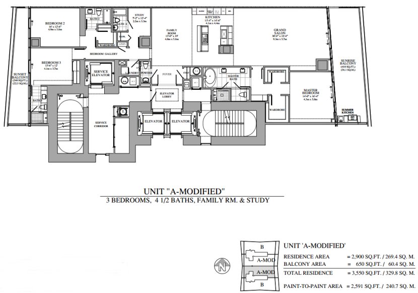 Turnberry Ocean Club Floor Plan A Modified