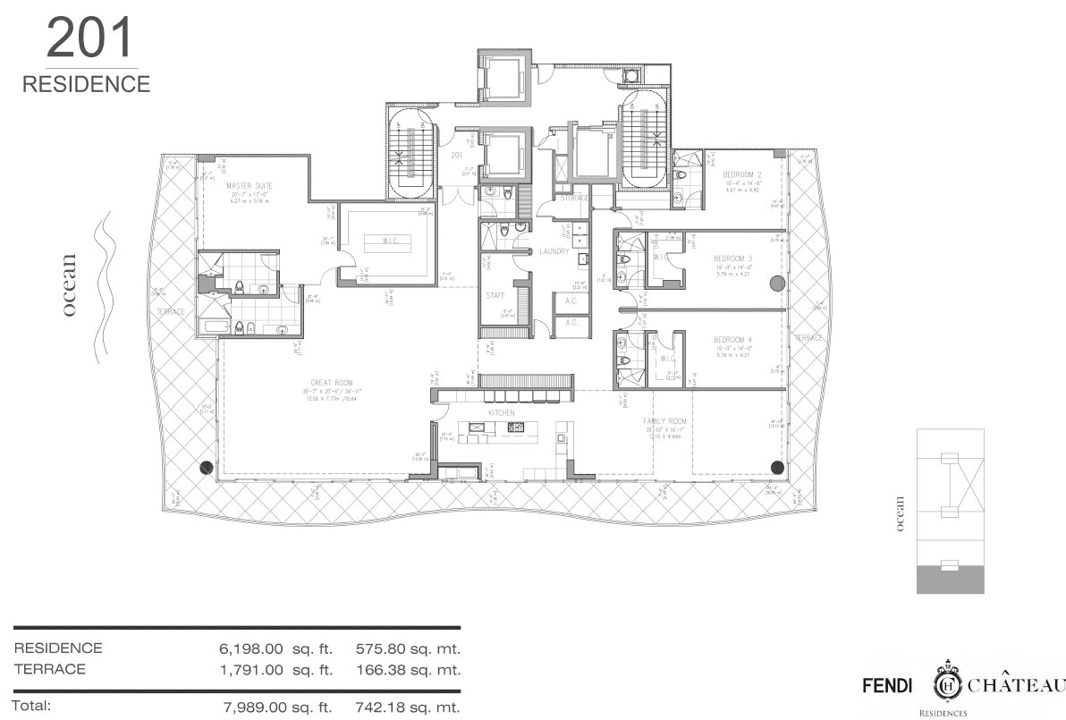 FENDI Chateau Residences Floor Plan 1