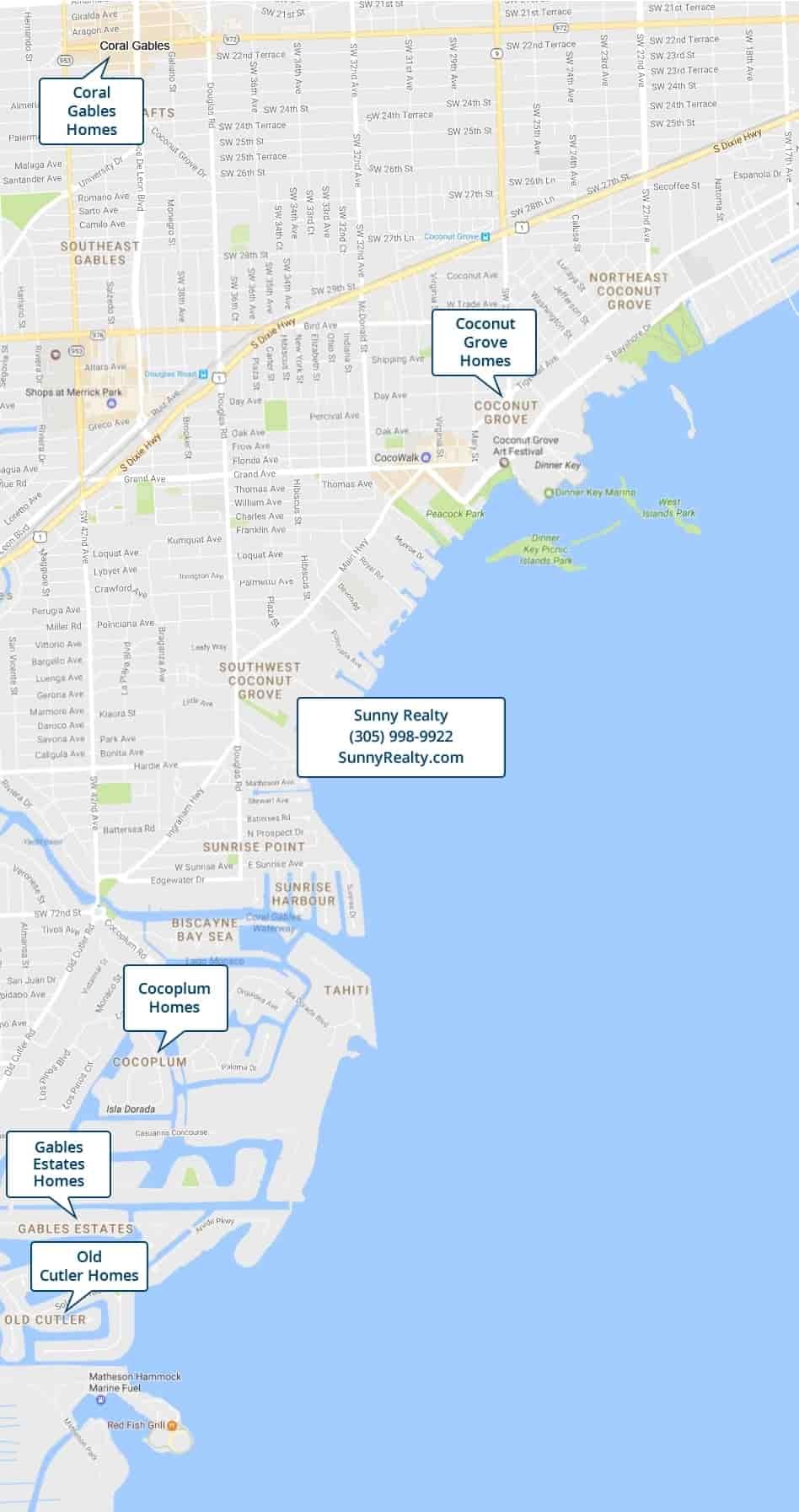 South Miami Waterfront Homes For Sale